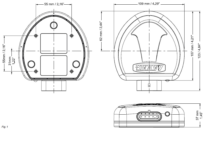 img Gps Atlas 100 Arag - Dimensions